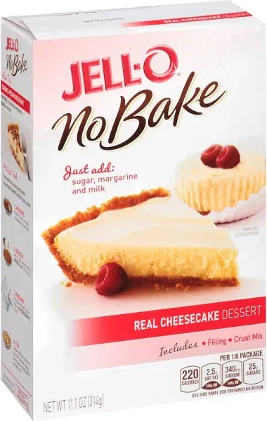 Jell-O No Bake Real Cheesecake Dessert