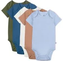 ❤️NEW❤️Honest 3PK 💕SOFT ORGANIC COTTON SHORT SLEEVE Bodysuits💕6-9<wbr/>MO💕