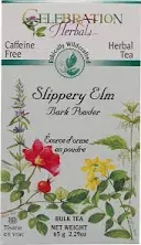 Celebration Herbals Slippery Elm Bark Powder Loose Pack Tea Caffeine Free, 40g