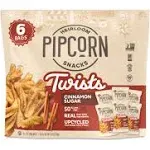 PIPCORN: Cinnamon Sugar Twists 6pk, 6 oz