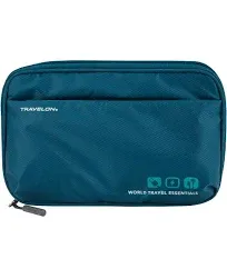 Travelon World Travel Essentials Tech Organizer Peacock Teal