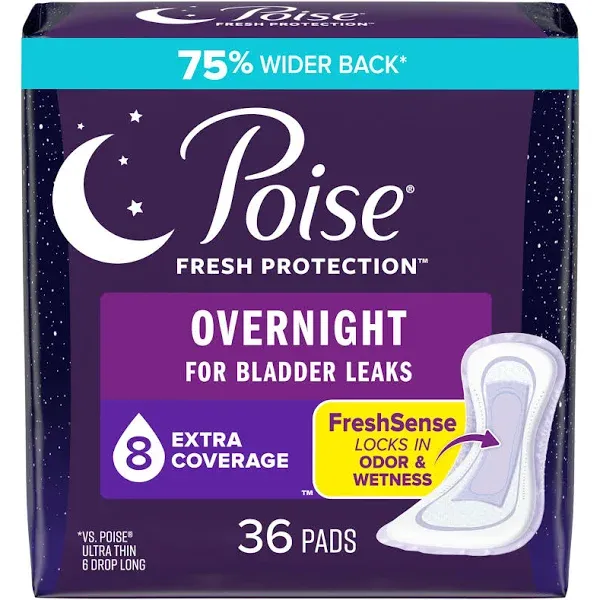 Poise Overnight Pads