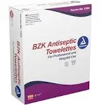 Dynarex DY1303 5" x 7" BZK Antiseptic Towelettes (Case of 1000)