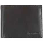 Steve Madden Men's Bifold Leather Wallet Brown - Black