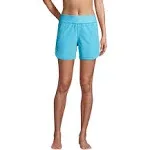 Lands' End Women's 5" Board Shorts with Panty - 12 - Turquoise