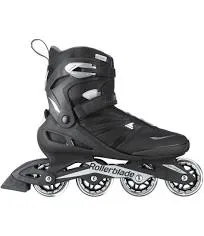 Rollerblade Zetrablade Men&#039;s Adult Fitness Inline Skate, Black and Silver, Pe...