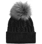 The North Face Oh Mega Fur Pom Women's Beanie - TNF Black