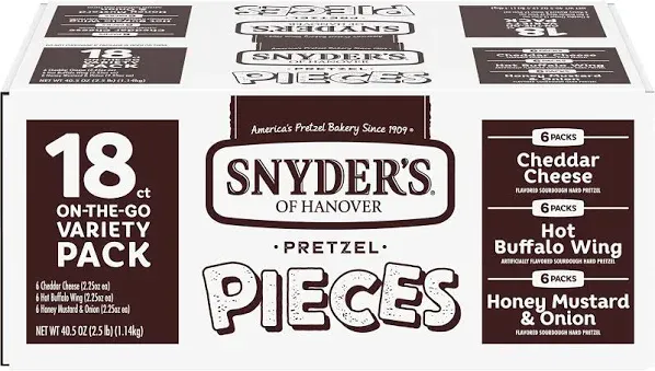 Snyder's of Hanover Pretzel Pieces Variety Pack 18 Count / 2.25 oz