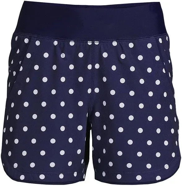 Women's Lands' End 5" Quick Dry Swim Shorts With Panty