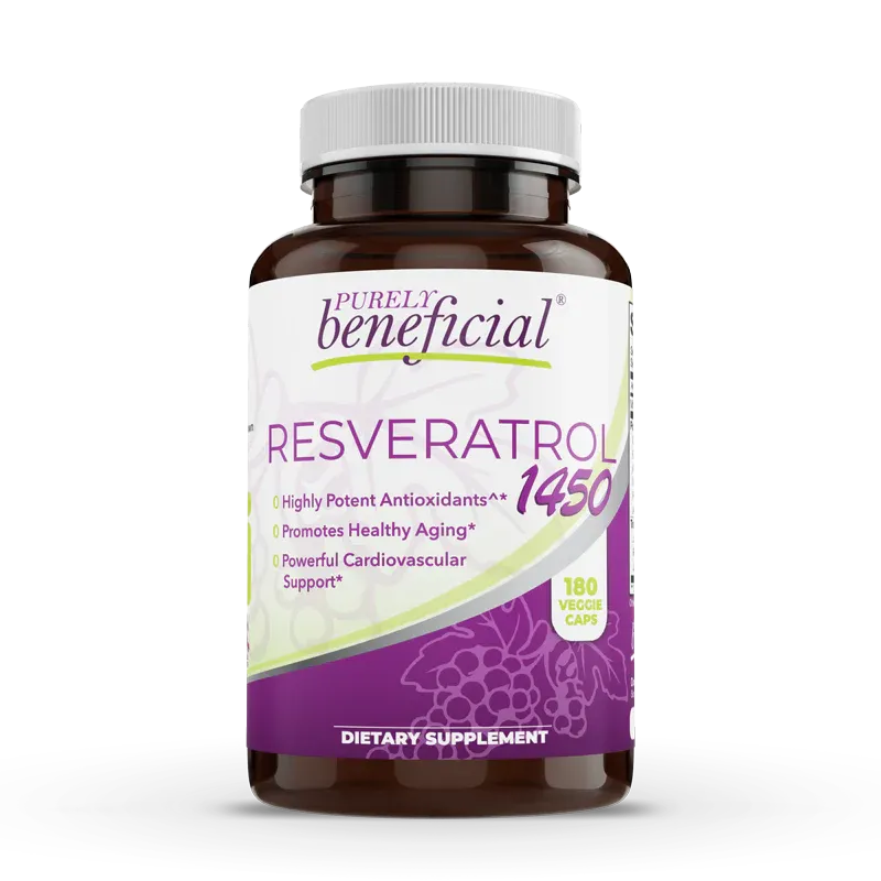 RESVERATROL1450-90day Supply 1450mg per Serving of Potent Antioxidants & Trans-Resveratrol