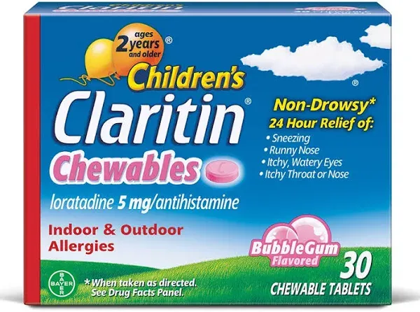 Claritin Children's 24 Hour Allergy Chewable Tablets