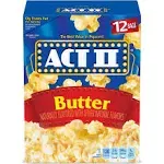 Act Ii Popcorn, Microwave, Butter - 12 pack, 2.75 oz bags