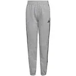 Adidas Big Boys Elastic Waistband Essential 3-Stripe Fleece Joggers - Medium Gray Heather