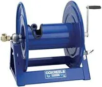 1125P-4-8-E : Coxreels 1125P-4-8-E Hand Crank Hose Reel for breathing air and clean fluids,  1/2" ID, 150' capacity, NO HOSE, 6000psi, 12VDC Motor