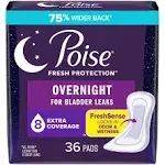 Poise Incontinence Pads &amp; Postpartum Overnight Incontinence Pads, 36 Count