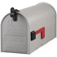 Gibraltar Grayson Post-Mount Mailbox, Medium, Silver Gray Steel -ST100000