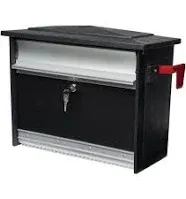 Architectural Mailboxes Mailsafe Aluminum, Locking, Wall Mount Mailbox, Black,