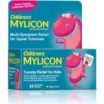 Children&#039;s Mylicon, Tummy Relief for Kids, Ages 2-11, Cherry, 24 Chewable