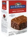 Ghirardelli Kosher, Triple Chocolate Brownie Mix, 120 oz Box, 4/Case