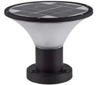 Outdoor Solar Post Light, Dusk to Dawn Solar Lamp Post Light, Solar Powered Deck Post Light W/ Pier Mount Base, Weather Resistant Top Light LED Source Solar Post Light, 3000K Solar Light Post Fixture