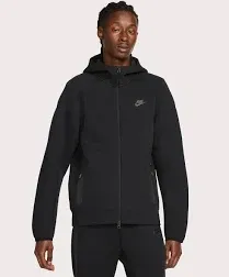 Nike Sportswear Tech Fleece Windrunner Men's Full-Zip Hoodie Color: Dark Grey Heather/Black Size: XS