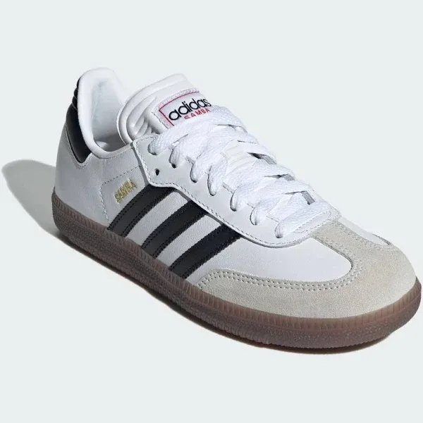 Adidas Youth Samba Soccer Shoes, White / 3.5