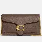 Coach Tabby Chain Leather Clutch Bag