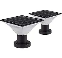 FOOYANCHO Solar Post Cap Lights Outdoor,Dusk to Dawn Auto On/Off Solar Powered Post Lights Fits Most Posts