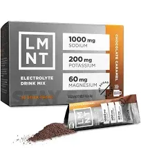 LMNT Chocolate Caramel Salt Electrolytes Hot Chocolate and Coffee Mixer