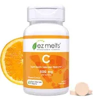 EZ Melts Dissolvable Vitamin C 500 mg, Sugar-Free, 1-Month Supply