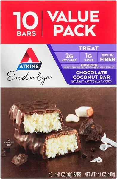 Atkins Endulge Bar Chocolate Coconut - 5-1.4 Oz