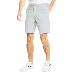 Nautica Classic-Fit 8.5&#034; Stretch Chino Flat Front Deck Short Aspen Gold Yellow