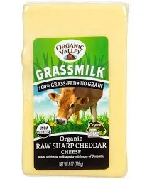 Organic Valley Grassmilk Raw Sharp Cheddar Cheese