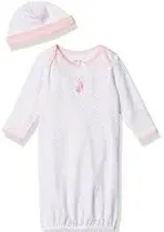 Little Me Baby Girls Ballet Hearts Gown and Beanie Set