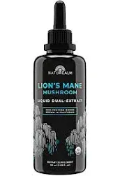 Naturealm - Lion's Mane Mushroom Tincture - Filler-Free - Organic - 100 Percent Fruiting Bodies, 50 ml