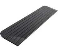 1" High Solid Rubber Threshold Ramp for Doorways Power Wheelchair Scooter 1 Pack 43.3" x 8" x 1"(H) (1" Rise, 1 Pack-Black)