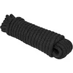 Extreme Max 3008.0316 16-Strand Diamond Braid Utility Rope - 3/8" x 100', Black