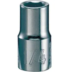 CRAFTSMAN Shallow Socket, SAE, 1/4-Inch Drive, 1/4-Inch, 6-Point (CMMT43493)