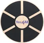 Yes4all Wooden Balance Board Wobble Exercise Balance Trainer, Black