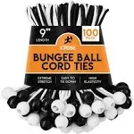 Bungee Ball Cords 9&#034; 100 Pack Heavy Duty Assorted Colors