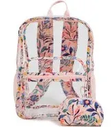 Vera Bradley Clearly Colorful Large Backpack with Pouch, Dreamer Paisley