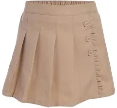 Nautica Girls' School Uniform Pleated Pull on Scooter Skirt With Undershorts