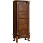 Wooden Jewelry Cabinet Storage Organizer with 7 Drawers