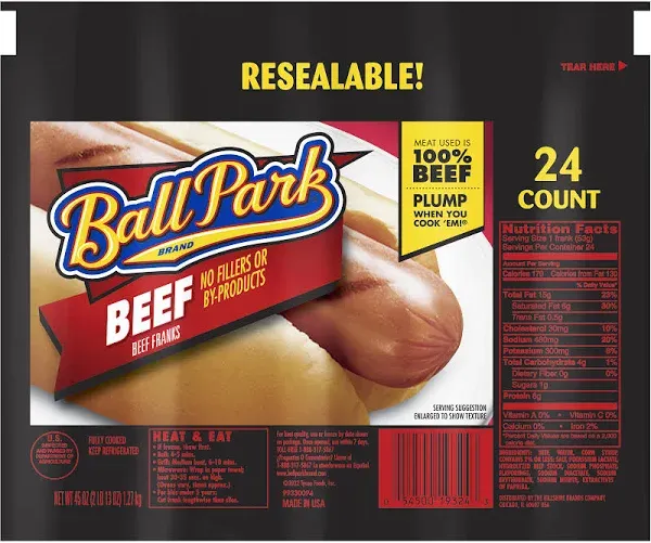 Ball Park Beef Hot Dogs