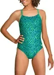 Speedo Women's Race Maze Flyback One Piece Swimsuit - Blue/Green - Swimoutlet.com