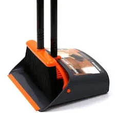 TreeLen Dustpan and Broom/Dustpan Cleans Broom Combo with 52" Long Handle for Home Kitchen Room Office Lobby Floor Use