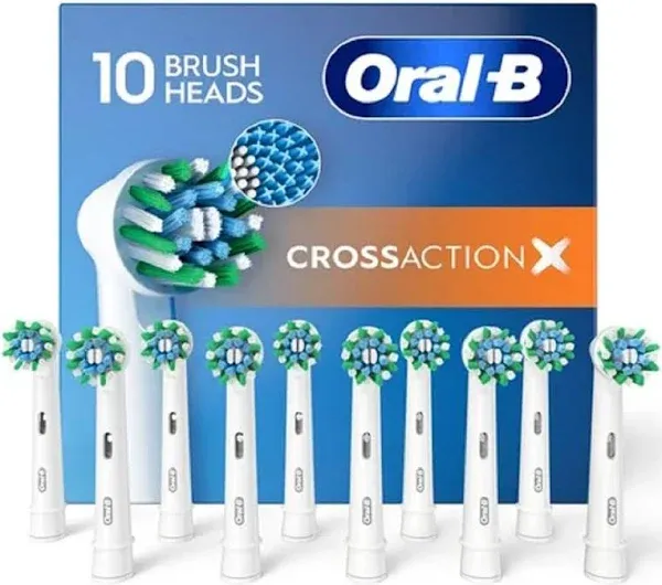 Oral-B Cross Action Replacent Electric Toothbrush Heads 10-count