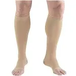 Truform Anti-Embolism Stockings, Knee high, Open Toe: 18 mmHg, Beige, Medium