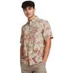 Under Armour 1376577 UA Men&#039;s DOCKSIDE Tan Coho Palm Floral Short Sleeve Shirt