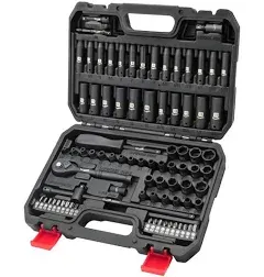 LLNEDL 1/4 Inch Drive Impact Socket Set 83Pcs Socket Wrench Set Metric & SAE from 4-15mm